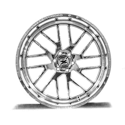 Xtreme Forged 003 22x12 6x139.7 (6x5.5) Polished With AMP Mud Terrain Attack MT A 33x14.50R22 Packages
