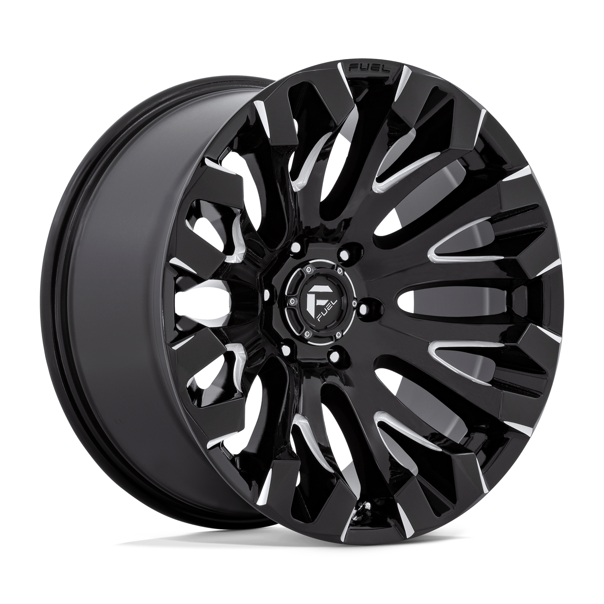 FUEL 1PC D828 QUAKE 20X9 1 5X127 GLOSS BLACK MILLED