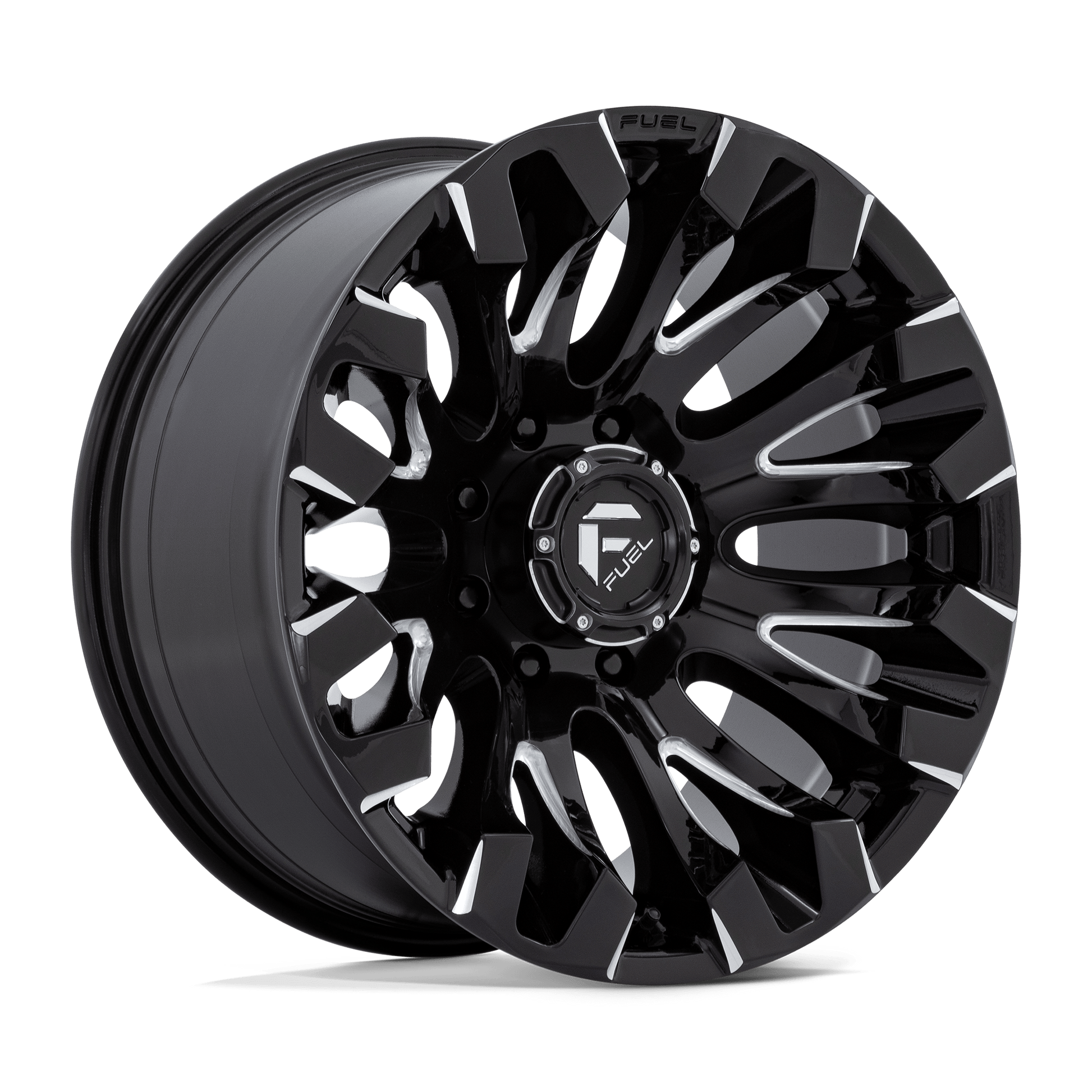FUEL 1PC D828 QUAKE 20X10 -18 8X180/8X7.1 GLOSS BLACK MILLED