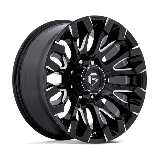 FUEL 1PC D828 QUAKE 20X9 1 8X180/8X7.1 GLOSS BLACK MILLED