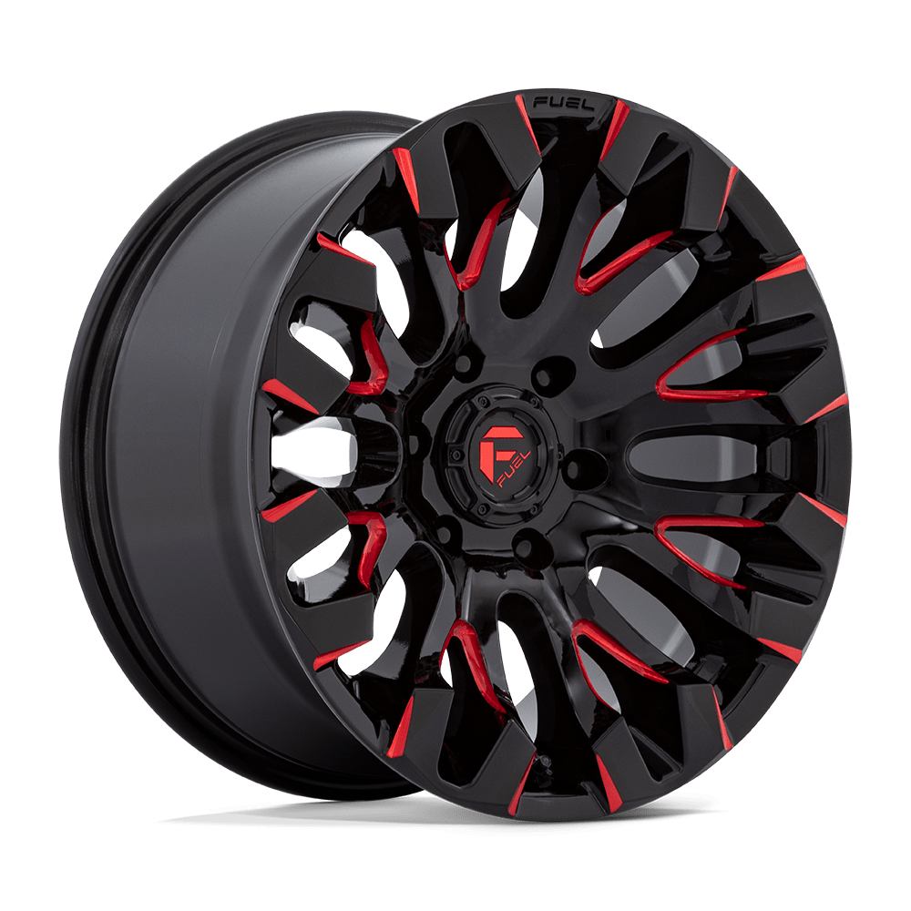FUEL 1PC D829 QUAKE 18X9 1 6X135 GLOSS BLACK MILLED RED TINT