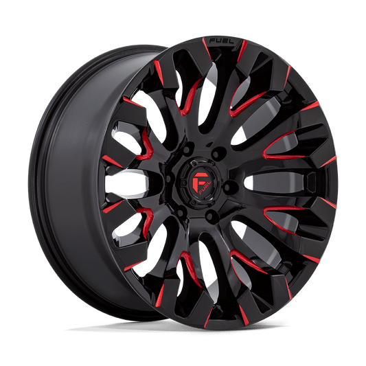 FUEL 1PC D829 QUAKE 20X9 1 6X135 GLOSS BLACK MILLED RED TINT