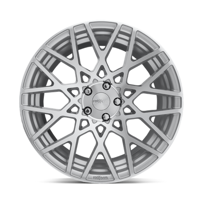 Rotiform 1PC R110 BLQ 18X9.5 35 5X112/5X112 GLOSS SILVER MACHINED