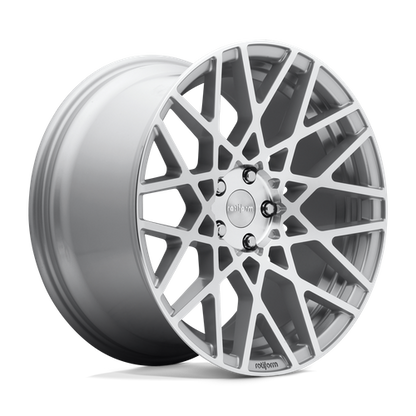 Rotiform 1PC R110 BLQ 19X8.5 35 5X112/5X112 GLOSS SILVER MACHINED