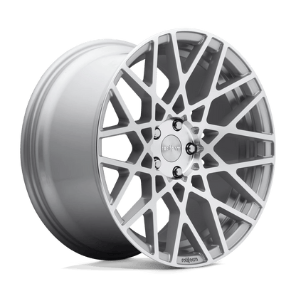Rotiform 1PC R110 BLQ 18X8.5 35 5X112 GLOSS SILVER MACHINED