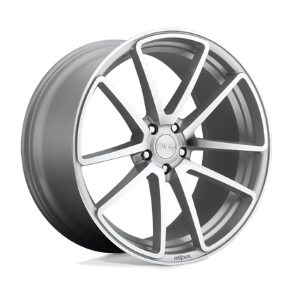 Rotiform 1PC R120 SPF 19X8.5 35 5X100/5X100 GLOSS SILVER MACHINED