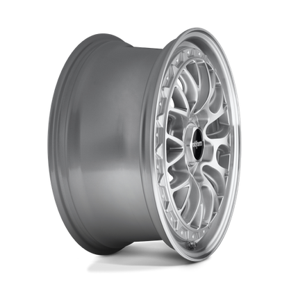 Rotiform 1PC R155 LSR 18X9.5 35 5X114.3/5X4.5 GLOSS SILVER MACHINED