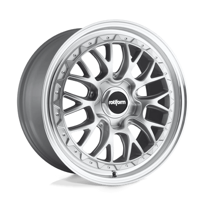 Rotiform 1PC R155 LSR 18X9.5 25 5X114.3/5X4.5 GLOSS SILVER MACHINED