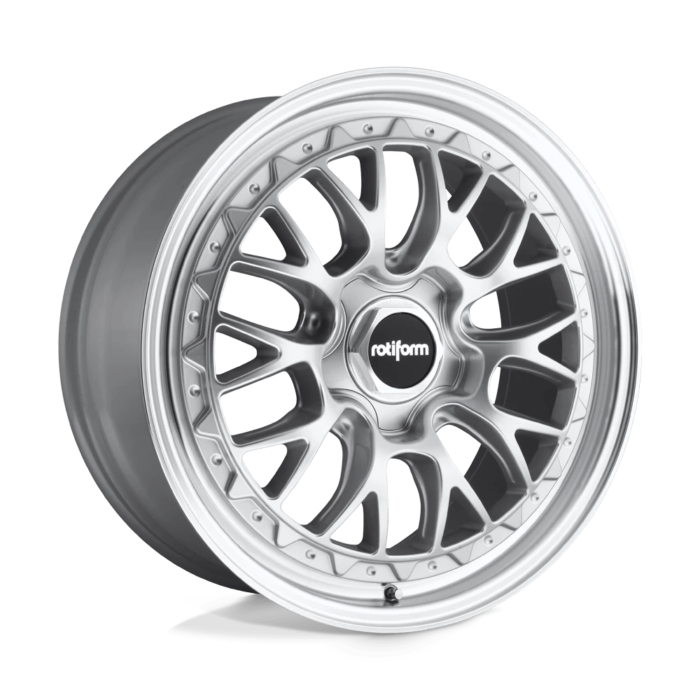 Rotiform 1PC R155 LSR 18X9.5 35 5X112/5X112 GLOSS SILVER MACHINED