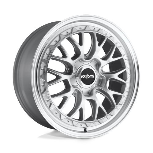 Rotiform 1PC R155 LSR 18X9.5 35 5X114.3/5X4.5 GLOSS SILVER MACHINED
