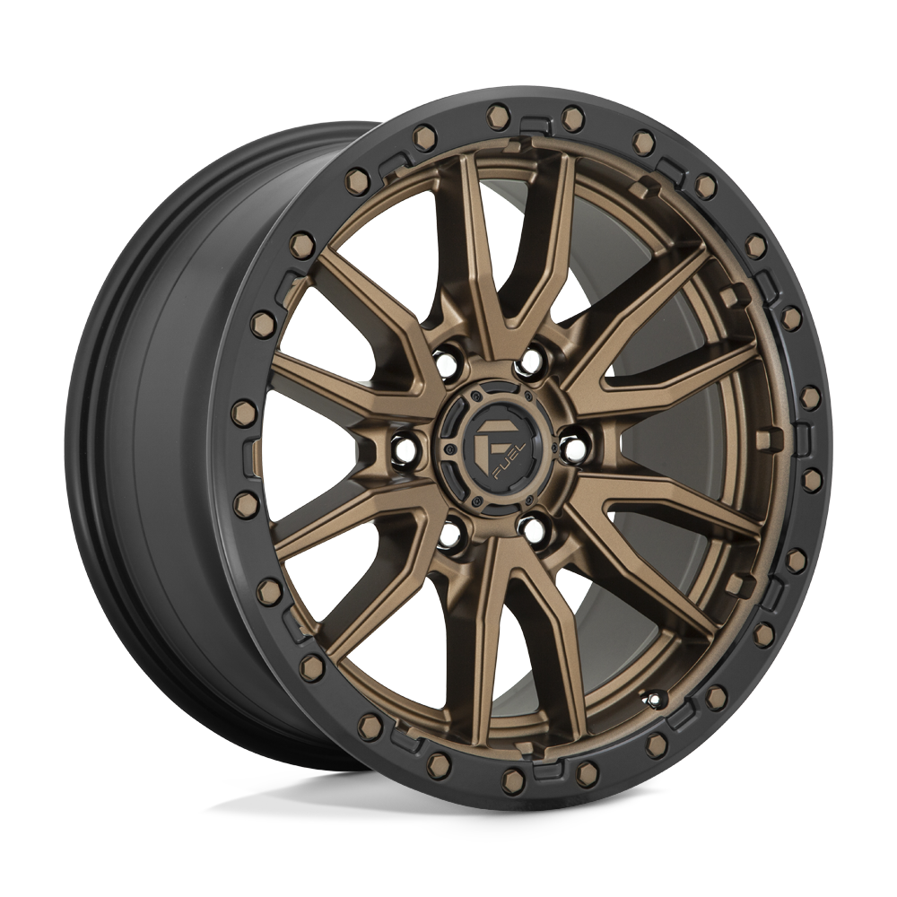 FUEL 1PC D681 REBEL 20X10 -18 5X127 MATTE BRONZE BLACK BEAD RING