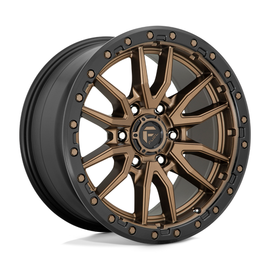 FUEL 1PC D681 REBEL 20X10 -18 5X127 MATTE BRONZE BLACK BEAD RING