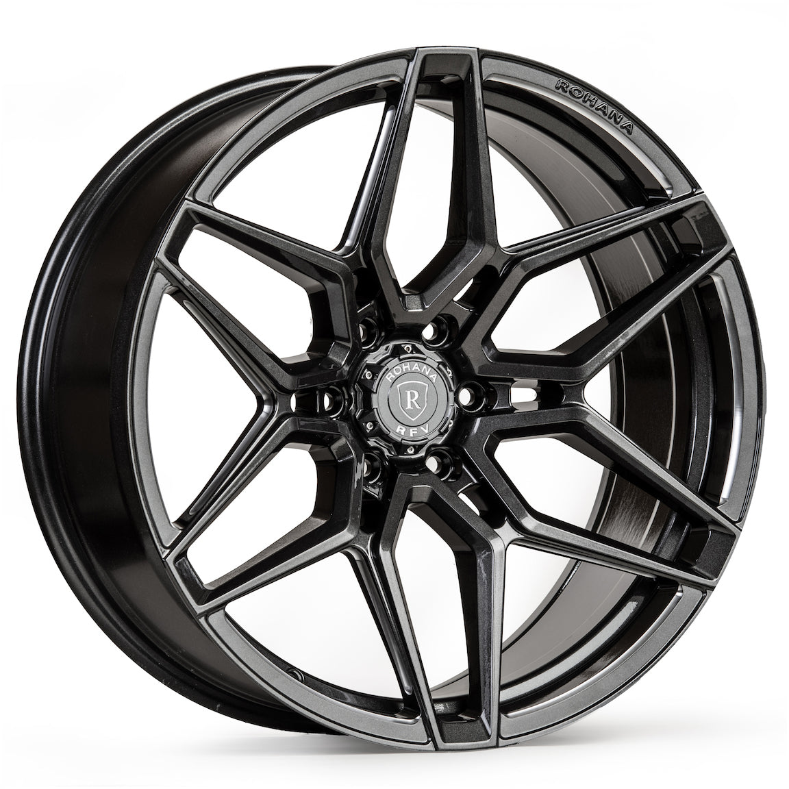 Rohana RFV2 Wheel, 22x9.5, 6-135, 0, Gloss Graphite - RFV222956135GG0