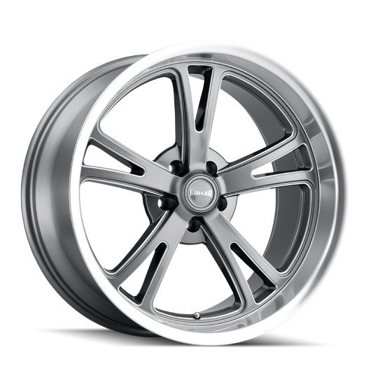 RIDLER 606 18X9.5 0 5x127 GREY W/MACHINED LIP