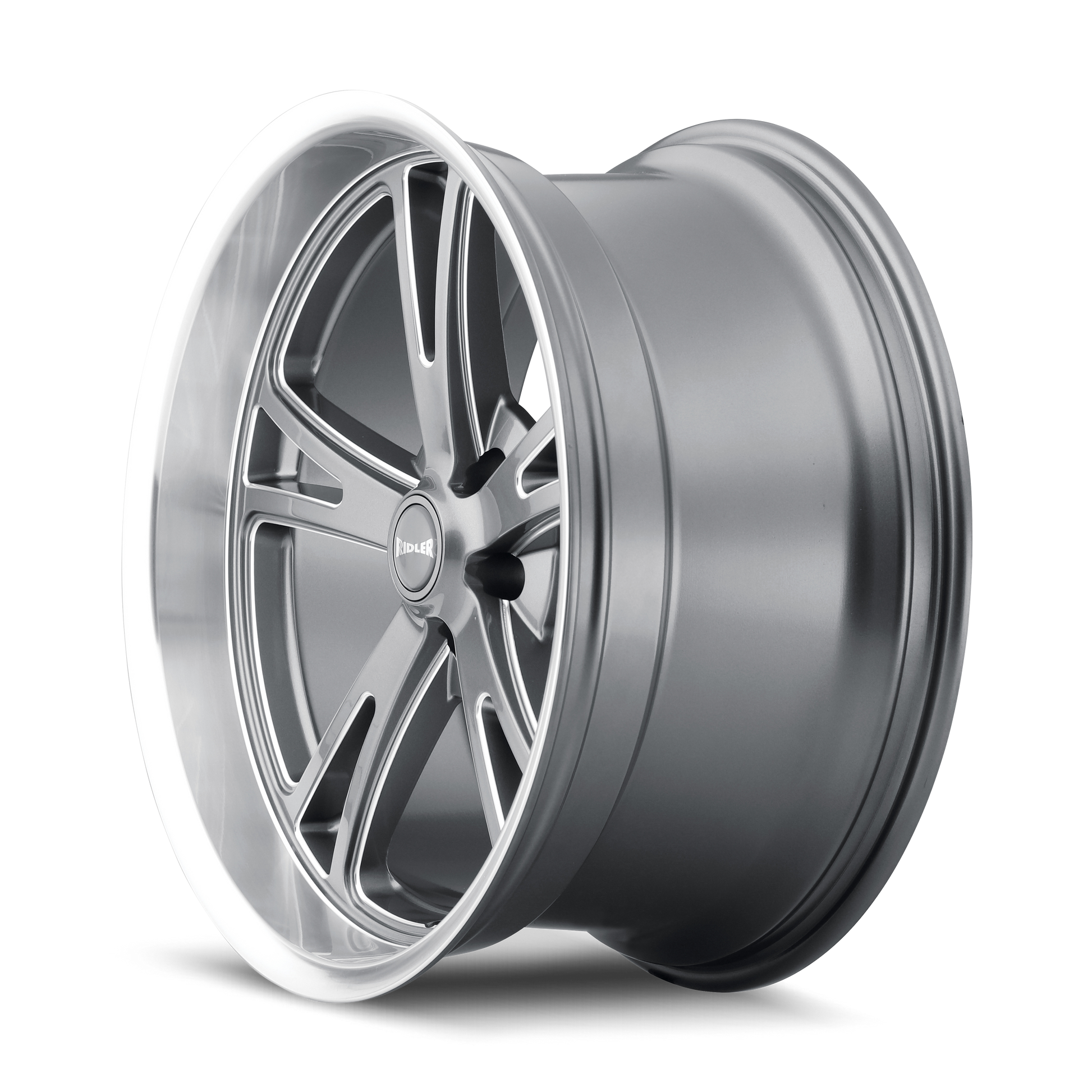 RIDLER 606 20X8.5 0 5x127 GREY W/MACHINED LIP