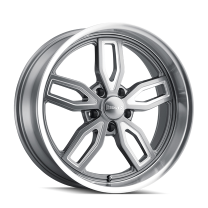 RIDLER 608 20x8.5 0 5x127 GREY W/ MILLED SPOKES & DIAMOND LIP