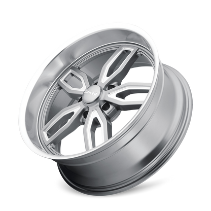RIDLER 608 18x8 0 5x120.65 GREY W/ MILLED SPOKES & DIAMOND LIP