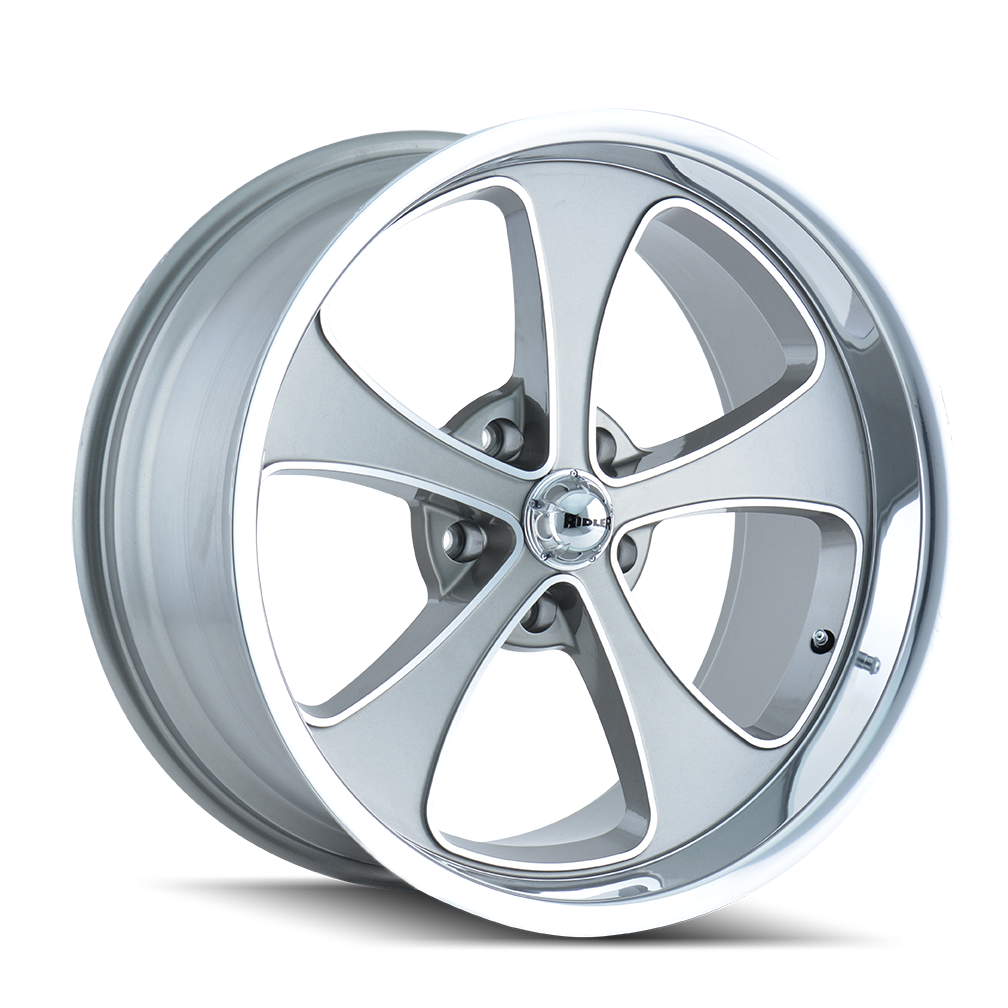 RIDLER 645 645 18X8 0 5x127 GREY W/MACHINED LIP