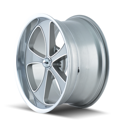 RIDLER 645 17X8 0 5x120.65 GREY W/MACHINED LIP