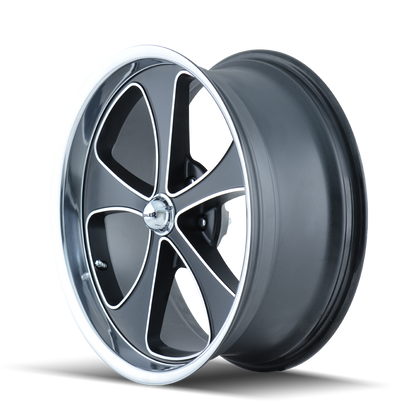 RIDLER 645 645 18X8 0 5x127 MATTE BLACK/MACHINED FACE/POLISHED LIP