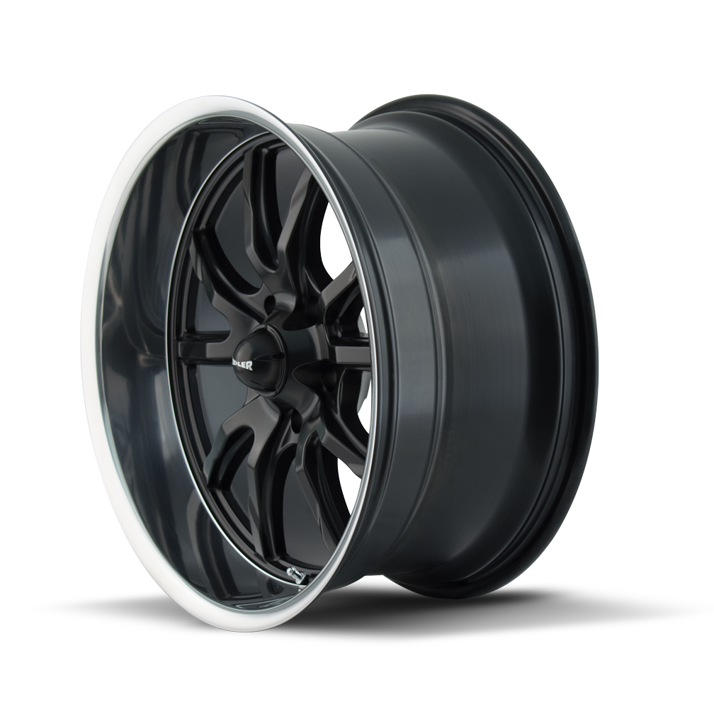 RIDLER 650 650 17X8 0 5x120.65 MATTE BLACK/POLISHED LIP