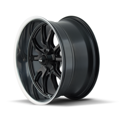 RIDLER 650 650 17X7 0 5x120.65 MATTE BLACK/POLISHED LIP