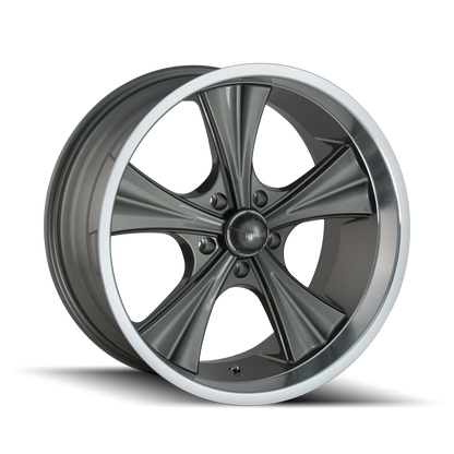 RIDLER 651 651 22X9.5 18 5x114.3 GREY W/MACHINED LIP