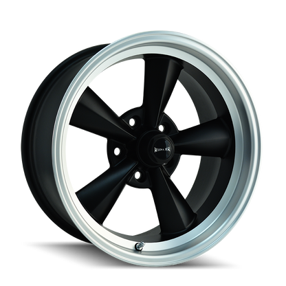 RIDLER 675 675 17X8 0 5x114.3 MATTE BLACK/MACHINED LIP