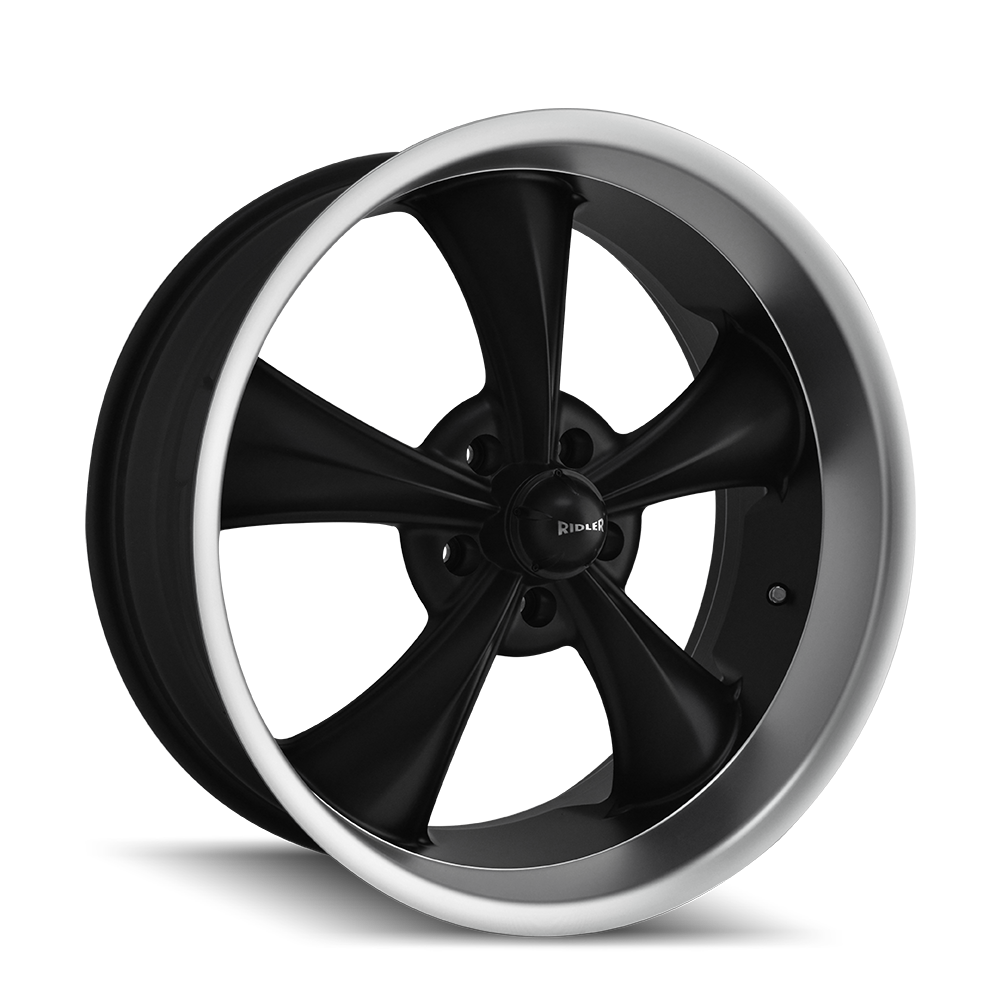RIDLER 695 695 18X8 0 5x120.65 MATTE BLACK/MACHINED LIP