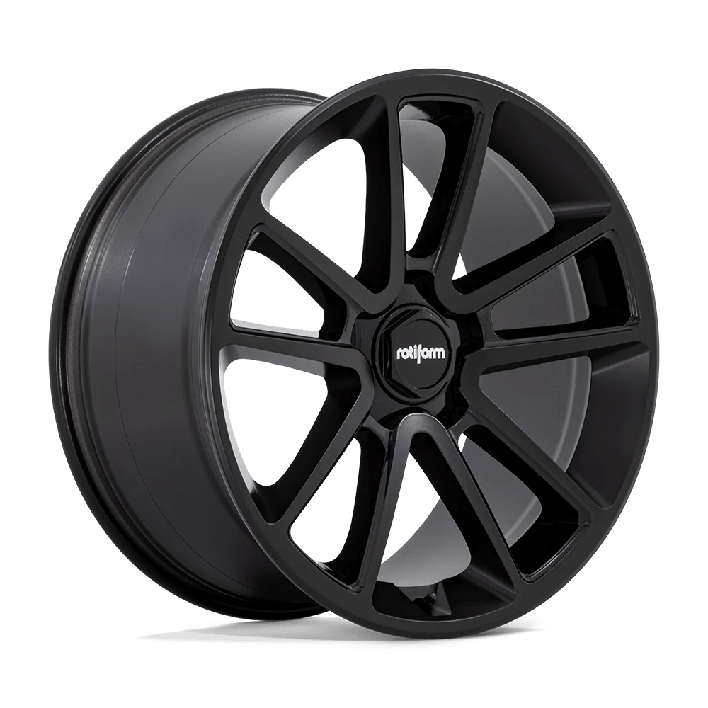 ROTIFORM 1PC R194 BTL 21X10.5 38 5X112 MATTE BLACK WITH BLACK CAP AND INSIDE SPOKE DETAILS