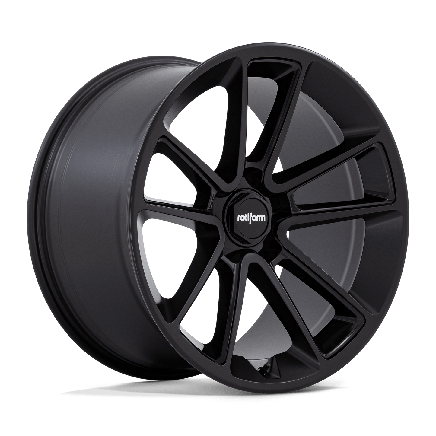 ROTIFORM 1PC R194 BTL 22X12 55 5X130 MATTE BLACK WITH BLACK CAP AND INSIDE SPOKE DETAILS