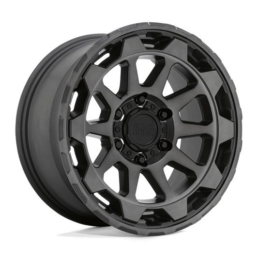 BLACK RHINO ROTOR 20X9 12 6X139.7 MATTE GUNMETAL WITH BRUSHED TINTED FACE