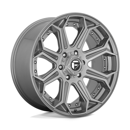 FUEL 1PC D705 SIEGE 20X9 20 5X139.7 BRUSHED GUN METAL TINTED CLEAR