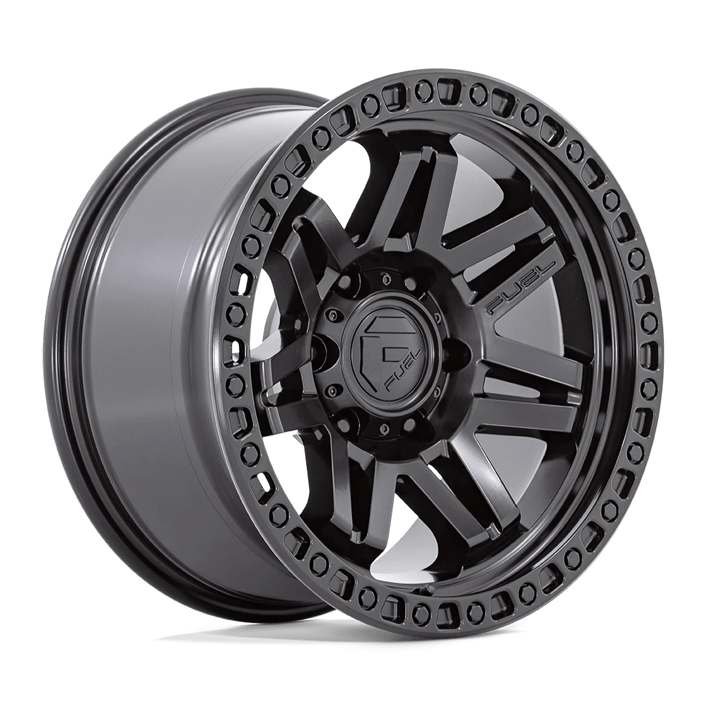 FUEL 1PC D810 SYNDICATE 17X9 1 6X139.7 BLACKOUT C-BORE 106.1