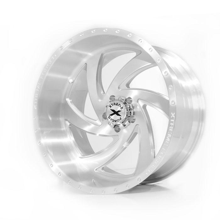 Xtreme Forged 001 24x14 8x165.1 (8x6.5) Silver Brush