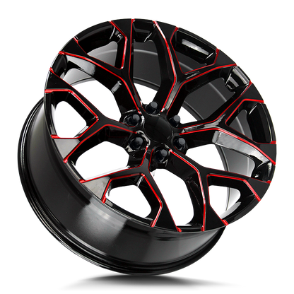 Strada Replica SnowFlake 24x10 +31 6x139.7 | 33x12.50R24 Kenda KR601 TOYOTA LEVELED
