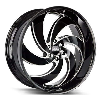 Strada Street Classics C06 24x10 24 6x139.7 Gloss Black Milled
