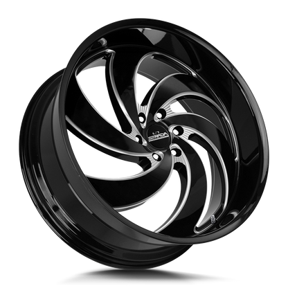 Strada Street Classics C06 24x10 24 6x139.7 Gloss Black Milled