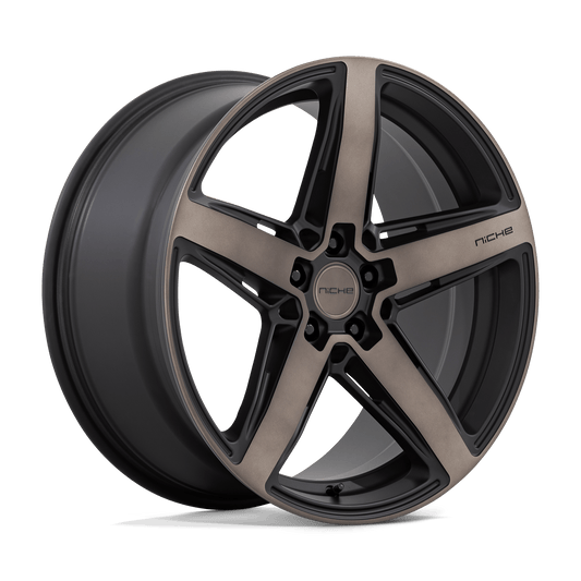 NICHE 1PC M271 TERAMO 20X10.5 40 5X114.3 MATTE BLACK WITH DOUBLE DARK TINT FACE