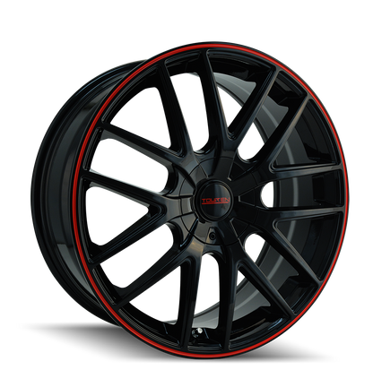 TOUREN TR60 3260 18X8 40MM 5-112/5-120 74.1MM BLACK/RED RING