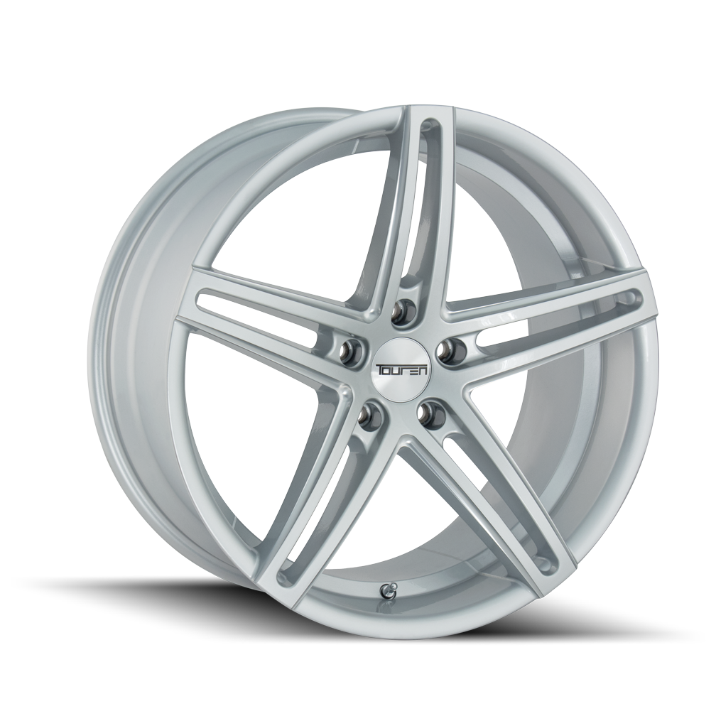 TOUREN TR73 3273 18X8 35MM 5-112 66.56MM GLOSS SILVER/MILLED SPOKES