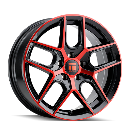TOUREN TR79 3279 17X8 35MM 5x108 63.5MM GLOSS BLACK / RED TINT