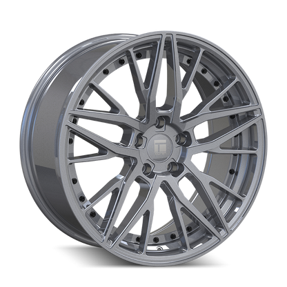 TOUREN TR93 3293 18X8 35MM 5-112 66.56MM GLOSS GRAPHITE/BLACK RIVET