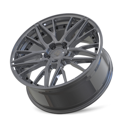 TOUREN TR93 3293 18X8 35MM 5-112 66.56MM GLOSS GRAPHITE/BLACK RIVET