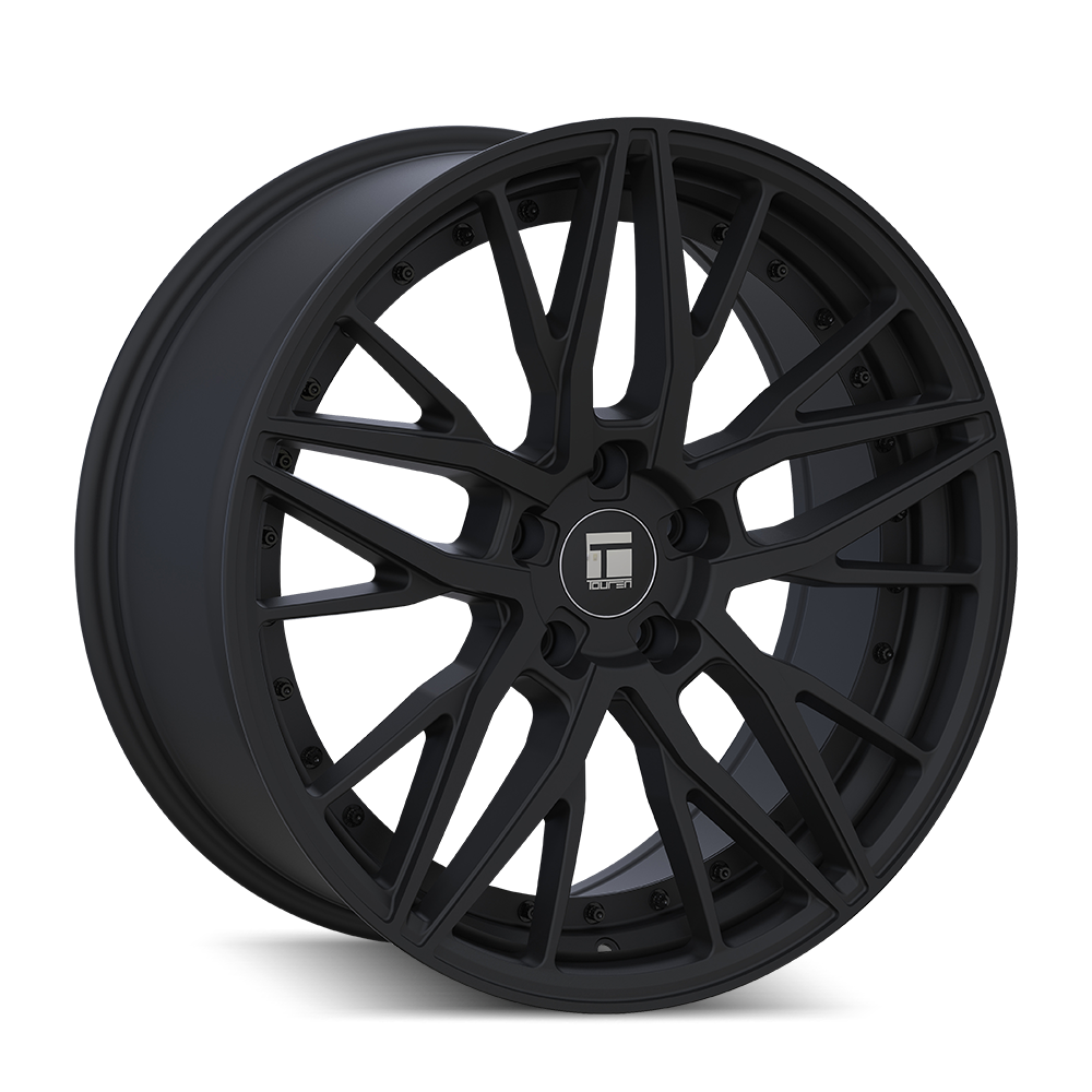 TOUREN TR93 3293 18X8 35MM 5-120 72.56MM SATIN BLACK/BLACK RIVET