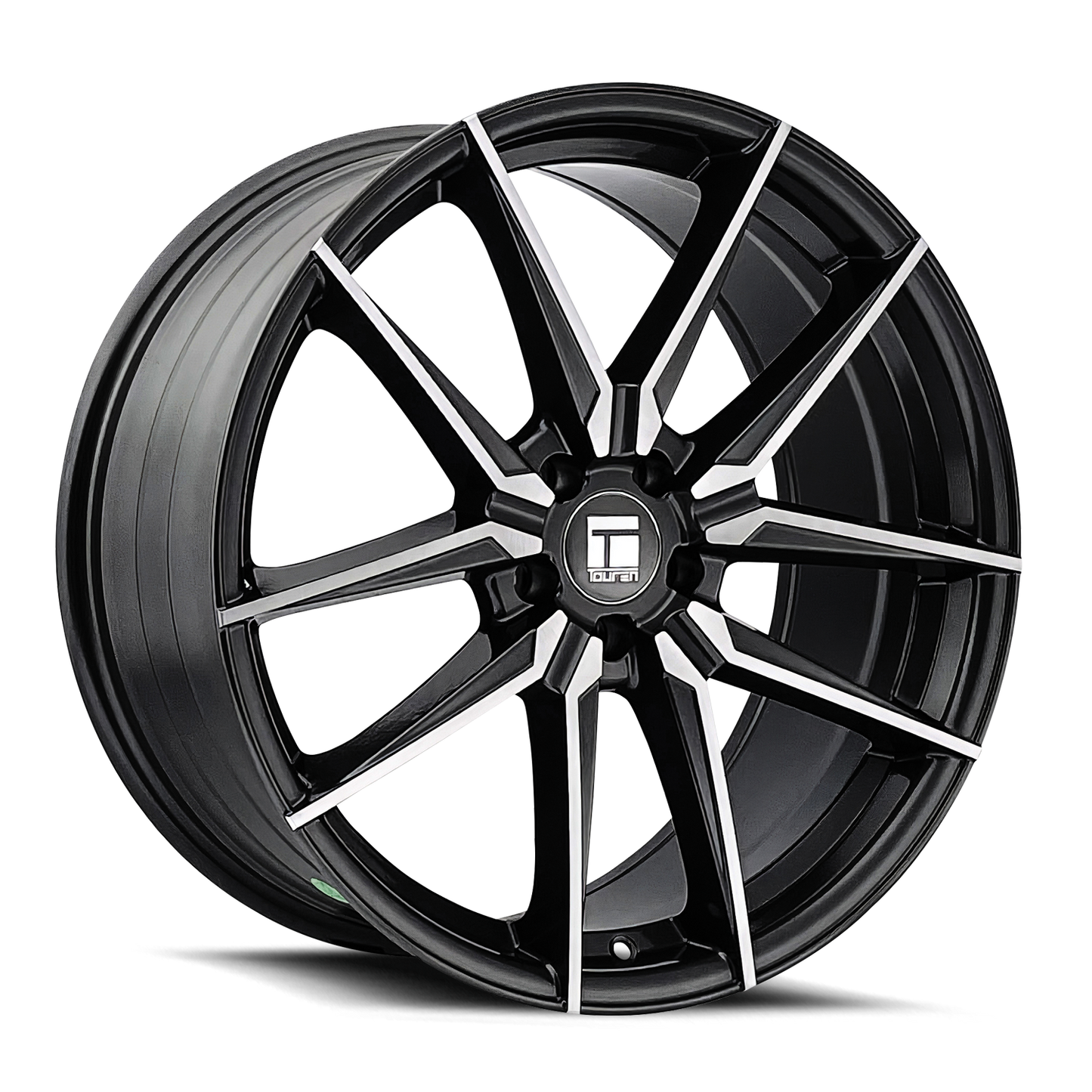 TOUREN TR94 18x8 35 5x108 BRUSHED W/ DARK GRAPHITE WINDOW