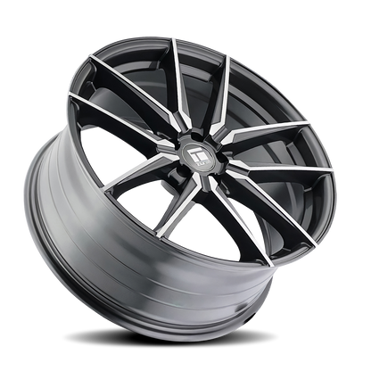 TOUREN TR94 18x8 35 5x108 BRUSHED W/ DARK GRAPHITE WINDOW