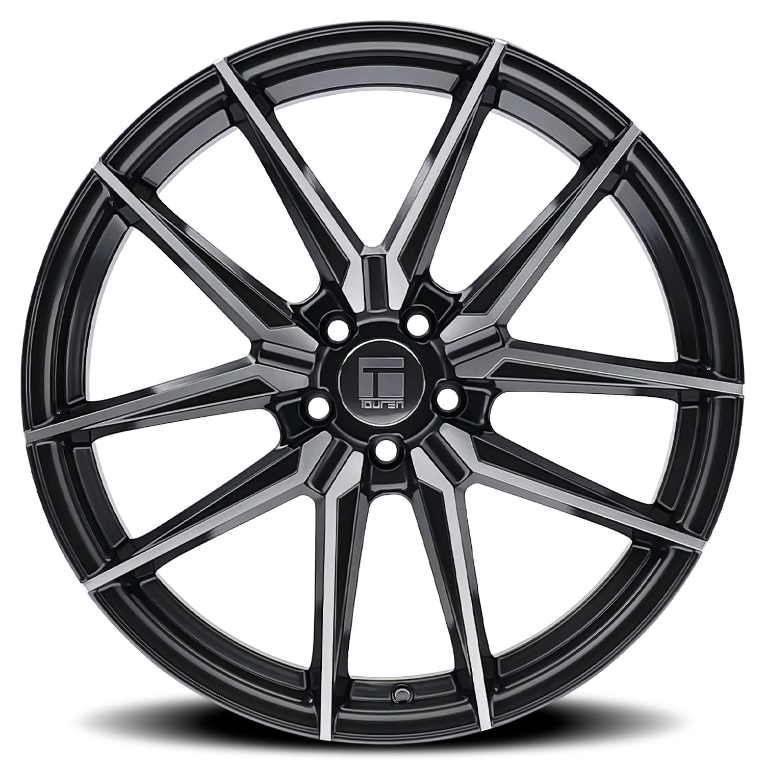 TOUREN TR94 18x8 35 5x108 BRUSHED W/ DARK GRAPHITE WINDOW