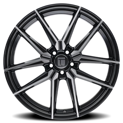 TOUREN TR94 18x8 35 5x108 BRUSHED W/ DARK GRAPHITE WINDOW