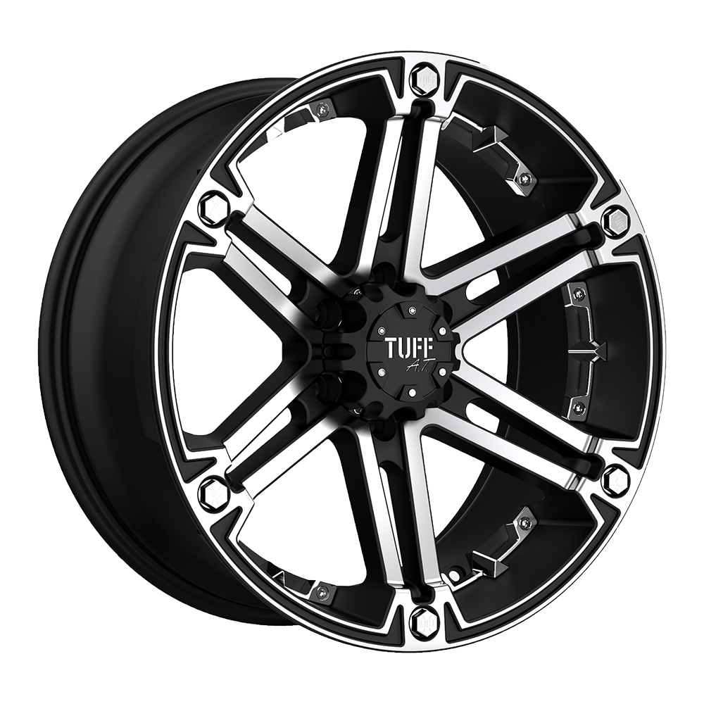 Tuff T01 20X9 20 6X135/6X5.3/6X139.7/6X5.5 FLAT BLACK W/ MACHINED FACE